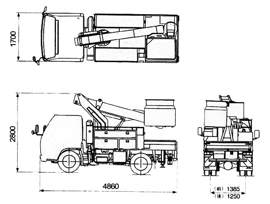Sh 099車輌寸法図 高所作業車のエキスパートレンタル 株式会社スカイワーク京都